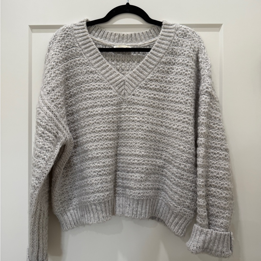 Gentle Fawn Gray V-Neck Sweater